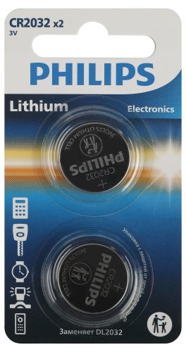 Элемент питания Philips CR2032 2BL (цена за 2 шт.) (батарейка) картинка 
